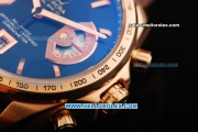 Tag Heuer Carrera Calibre 17 Swiss valjoux 7750 Automatic Movement Rose Gold Case with Black Dial - RG Markers