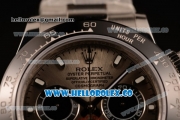 Rolex Daytona Chrono Clone Rolex 4130 Automatic Steel Case with Gray Dial PVD Bezel and Steel Bracelet (EF)