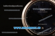 IWC Da Vinci Swiss ETA 2892 Automatic Steel Case with Black Dial White Stick Markers and Genuine Leather Strap