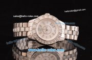 Christian Dior Christal Swiss ETA Quartz Diamond Bezel with White Dial and Steel/White Crystal Bracelet - 1:1 Original