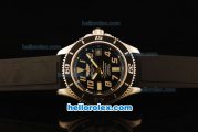 Breitling SuperOcean Swiss ETA 2836 Automatic Steel Case with Black Dial and Stick Markers- Black Rubber Strap