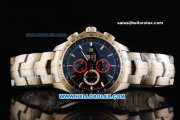 Tag Heuer Link Calibre 36 Chronograph Miyota Quartz Movement Full Steel with Blue Dial and Stick Markers