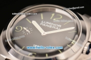 Panerai Pam 312 Luminor 1950 Manual Winding Movement Steel Case with Black Dial-Luminous Markers and Black Leather Strap