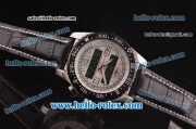 Breitling Airwolf Quartz Movement White Dial with Black Digital Display and PVD Bezel