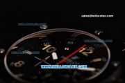Hublot Big Bang Chronograph Miyota Quartz Movement PVD Case with Black Dial and Black Rubber Strap