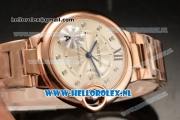 Cartier Ballon Bleu De Medium Swiss ETA 2671 Automatic Rose Gold Case Silver Dial Diamonds Markers and Rose Gold Bracelet - 1:1 Original