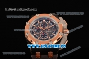 Audemars Piguet Royal Oak Offshore Miyota Quartz PVD Case with Grey/Blue Dial and Rose Gold Bezel - Stick Markers (EF)