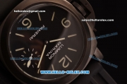 Panerai Special Edition 2002 Luminor Marina Left Handed Swiss ETA 6497 Manual Winding PVD Case with Black Dial and Black Rubber Strap - 1:1 Original