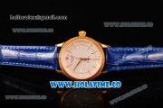 Rolex Cellini Time Asia 2813 Automatic Yellow Gold Case with White Dial Blue Leather Strap and Stick Markers