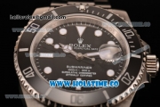 Rolex Submariner Clone Rolex 3135 Automatic Steel Case/Bracelet with Black Dial and White Markers - 1:1 Best Edition (XF)