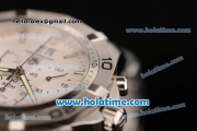 Tag Heuer Aquaracer Swiss Chrono Quartz Steel Case with Silver Stick Markers and White Dial