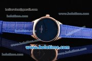 Vacheron Constantin Patrimony Miyota Quartz Rose Gold Case with Blue Leather Strap and Blue Dial Vacheron Constantin Patrimony Miyota Quartz Rose Gold Case with Blue Leather Strap and Blue Dial