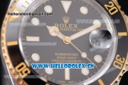 Rolex Submariner Miyota 8215 Automatic Two Tone Case/Bracelet with Black Dial and Dot Markers