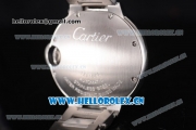 Cartier Ballon Bleu Medium Asia Automatic Stainless Steel Case/Bracelet with Silver Dial and Roman Numeral Markers (YF)