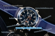 Omega Seamaster Planet Ocean 600 M Co-Axial Chrono Clone 9300 Automatic Steel Case with Blue Dial White Markers and Blue Rubber Strap - 1:1 Original (AT)