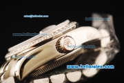 Rolex Datejust Automatic Movement ETA Coating Case with Diamond Bezel and Steel Strap