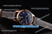 IWC Big Pilot Clone IWC 521111 Automatic Rose Gold Case with Blue Dial and Brown Leather Strap Arabic Numeral Markers