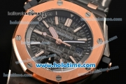 Audemars Piguet QEII Cup 2014 Royal Oak Offshore Diver Limited Edition Miyota 9015 Automatic PVD Case with Black Dial and Rose Gold Bezel - 1:1 Original