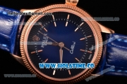 Rolex Cellini Time Asia 2813 Automatic Rose Gold Case with Rose Gold Stick Markers and Blue/Black Dial
