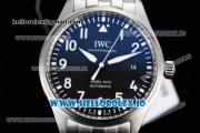 IWC Pilot's Watch Mark XVIII Miyota 9015 Automatic Steel Case Blue Dial With Arabic Numeral Markers Steel Bracelet