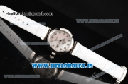 Omega De Ville Ladymatic Swiss ETA 2671 Automatic Steel Case with White Stripy Dial and Diamonds Markers