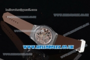 Hublot Classic Fusion Skeleton Asia Automatic Steel Case with Skeleton Dial and Brown Rubber Strap