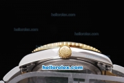 Rolex Datejust Automatic Two Tone with Gold Bezel,Black Dial and Diamond Marking