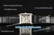 Cartier Tank MC Miyota Quartz Steel Case with Black Roman Numeral Markers and White Dial