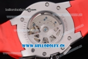 Richard Mille RM60-01 Asia Automatic Steel Case with Skeleton Dial Red Rubber Strap and Stick/Arabic Numeral Markers