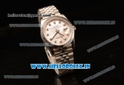 Rolex Datejust 37mm Swiss ETA 2836 Automatic Steel Case with Jubilee Steel Bezel White MOP Dial Diamond Steel Bracelet