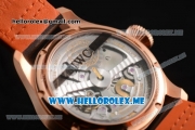 IWC Big Pilot Clone IWC 521111 Automatic Rose Gold Case with Brown Dial and Brown Leather Strap Arabic Numeral Markers