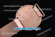 Greyhours Essential Miyota Quartz Rose Gold Case/Bracelet with White Dial and Stick Markers