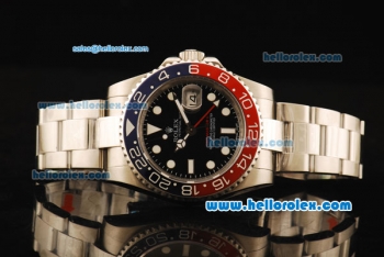 Rolex GMT-Master II Swiss ETA 2836 Automatic Movement Steel Case with White Markers and Ceramic Bezel