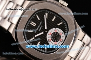 Patek Philippe Nautilus Asia ST16 Automatic Full Steel with Stick Markers and Black Dial