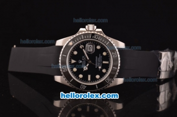 Rolex Submariner Asia 2813 Automatic Steel Case Black Ceramic Bezel with Black Dial and Black Rubber Strap - ETA Coating