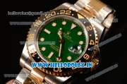 Rolex GMT-Master II Swiss ETA 2836 Automatic Two Tone Yellow Gold Case With Ceramic Bezel Black Dial 116718LN K