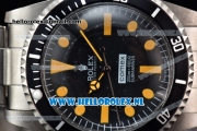 Rolex Submariner Comex Asia 2813 Automatic Steel Case with Black Dial Orange Dots Markers and Steel Bracelet