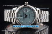 Rolex Day-Date Clone Rolex 3255 Automatic Stainless Steel Case/Bracelet with Blue Dial and Stick Markers