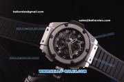 Hublot King Power F1 Swiss Valjoux 7750 Automatic Steel Case with Skeleton Dial and Black Rubber Strap