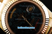 Rolex Day-Date II Automatic Movement Full Gold with Black Dial
