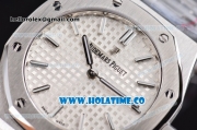 Audemars Piguet Royal Oak Swiss Quartz Steel Case/Bracelet with White Dial and Stick Markers