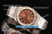 Audemars Piguet Royal Oak 41MM Asia Automatic Full Steel with Stick Markers and Brown Dial