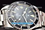 Rolex Submariner Vintage Asia 2813 Automatic Steel Case with Black Dial Yellow Dots Markers and Steel Bracelet