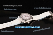 Hublot Big Bang Clone HUB4100 Automatic Steel Case with White Rubber Strap and White Dial - 1:1 Original (TW)