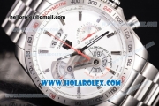 Tag Heuer Grand Carrera Calibre 36 Chrono Miyota Quartz Full Steel with White Dial and Stick Markers