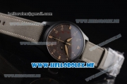 IWC Big Pilot Top Gun Miramar Edition Clone IWC 521111 Automatic Ceramic Case with Brown Dial and Army Green Leather Strap Stick/Arabic Numeral Markers