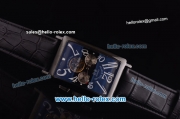 Franck Muller Long Island Tourbillon Automatic Movement PVD Case with Black Dial and White Numeral Markers