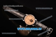 Blancpain Le Brassus Tourbillon Swiss ETA 2824 Automatic Steel Case with Beige Dial and Black Leather Strap