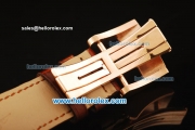 Parmigiani Kalpa XL Swiss Tourbillon Manual Winding Movement Rose Gold Case with Brown Leather Strap