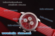 Chopard Mille Miglia GMT Automatic Diamond Bezel with Red Dial and Red Rubber Strap